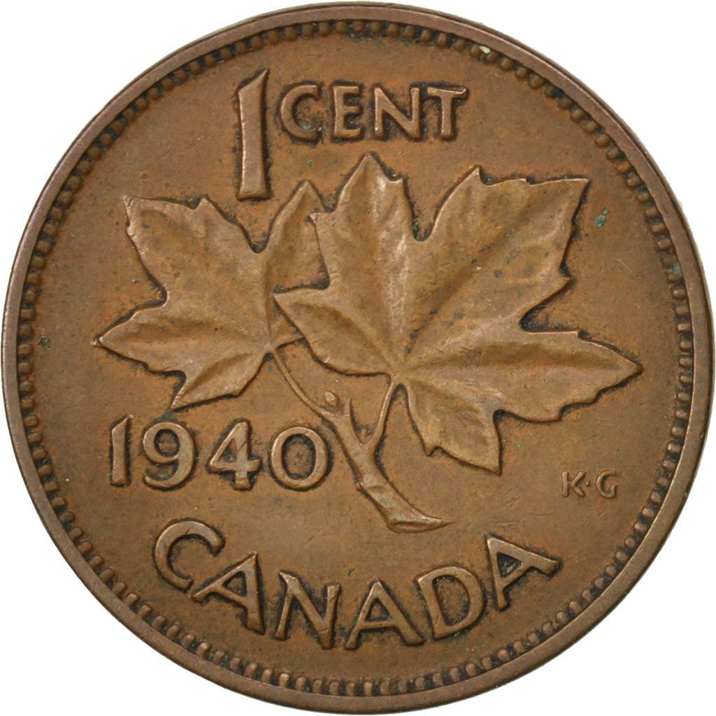 Canada | 1 Cent Coin | Bronze | KM:32 | 1937-1947