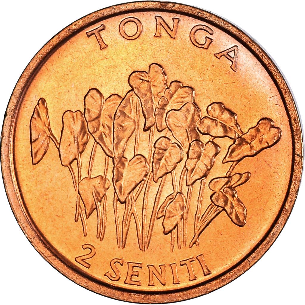 Tonga | Moneta da 2 Seniti | Pianta di Taro | FAO | Km:67 | 1981 - 1996