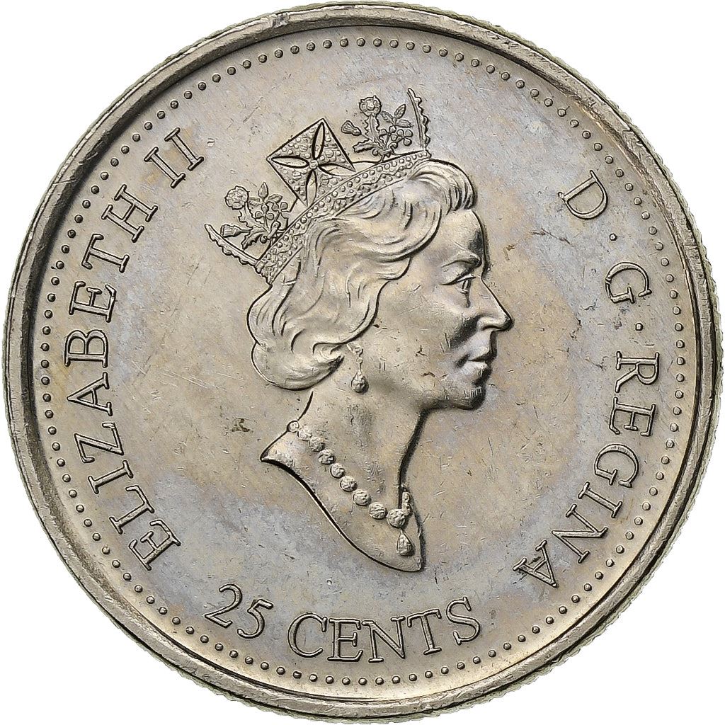 Canada | 25 Cents Coin | Steam Locomotive | Nickel | KM:347 | 1999