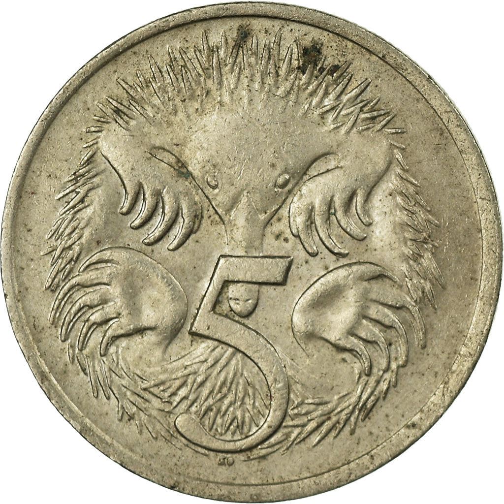 Australia | 5 Cents Coin | Echidna | Km:64 | 1966 - 1984