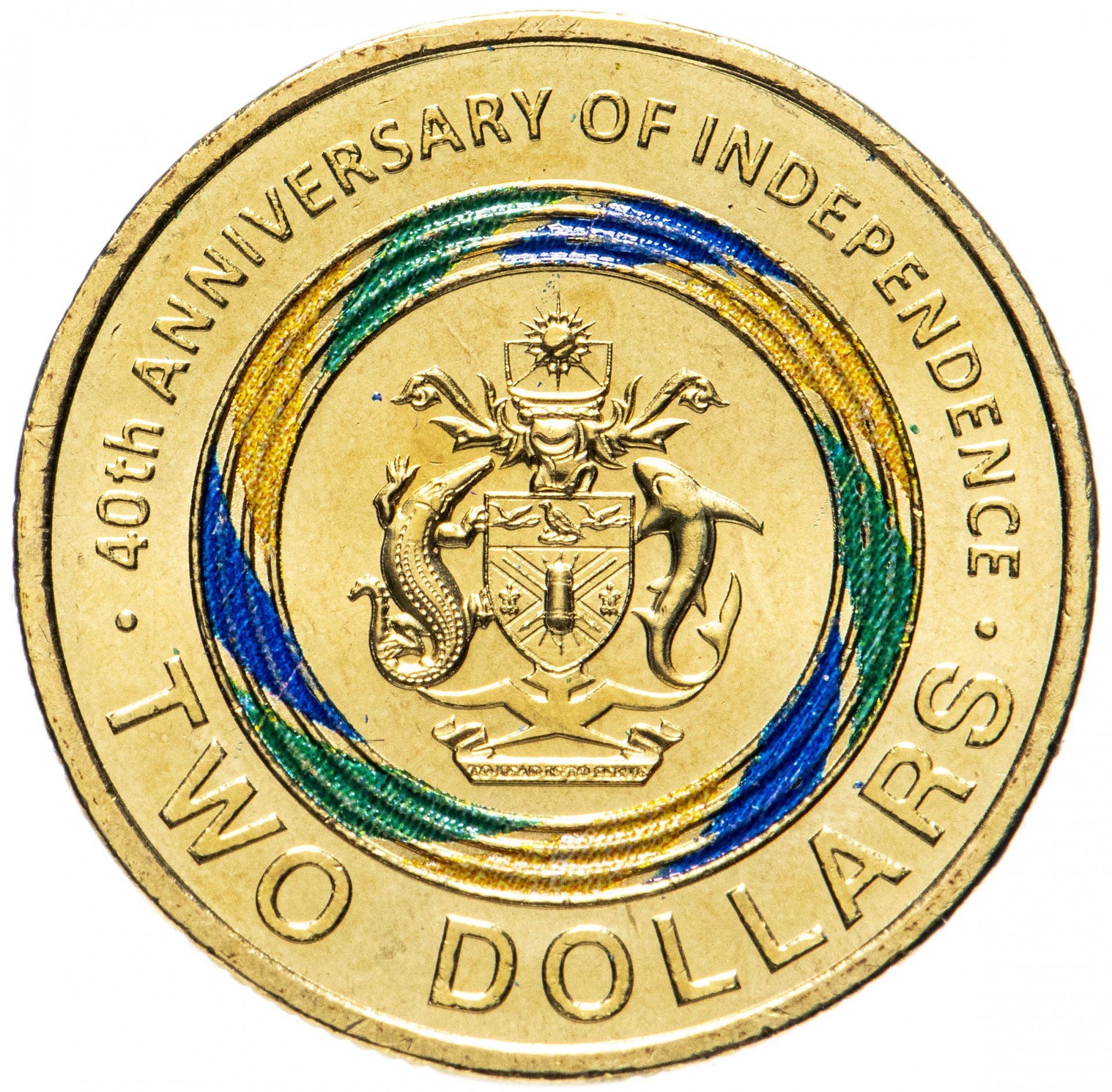 Îles Salomon | Pièce de 2 dollars | Indépendance | Bronze d’aluminium | KM : 797 | 2018