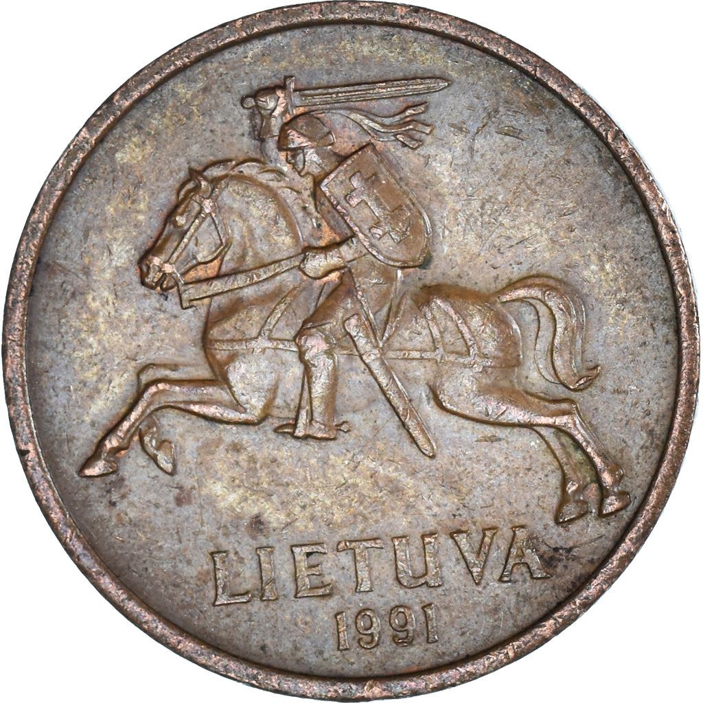 Lithuania | 50 Centų Coin | Bronze | Horse or equine | KM:90 | 1991