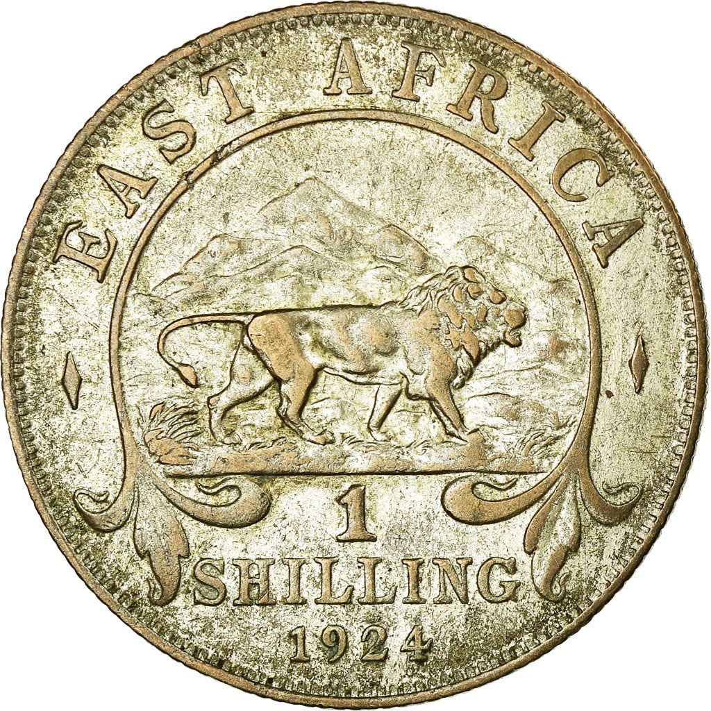 East Africa | 1 Shilling Coin | George V | Lion | Mountains | Km:21 | 1921 - 1925
