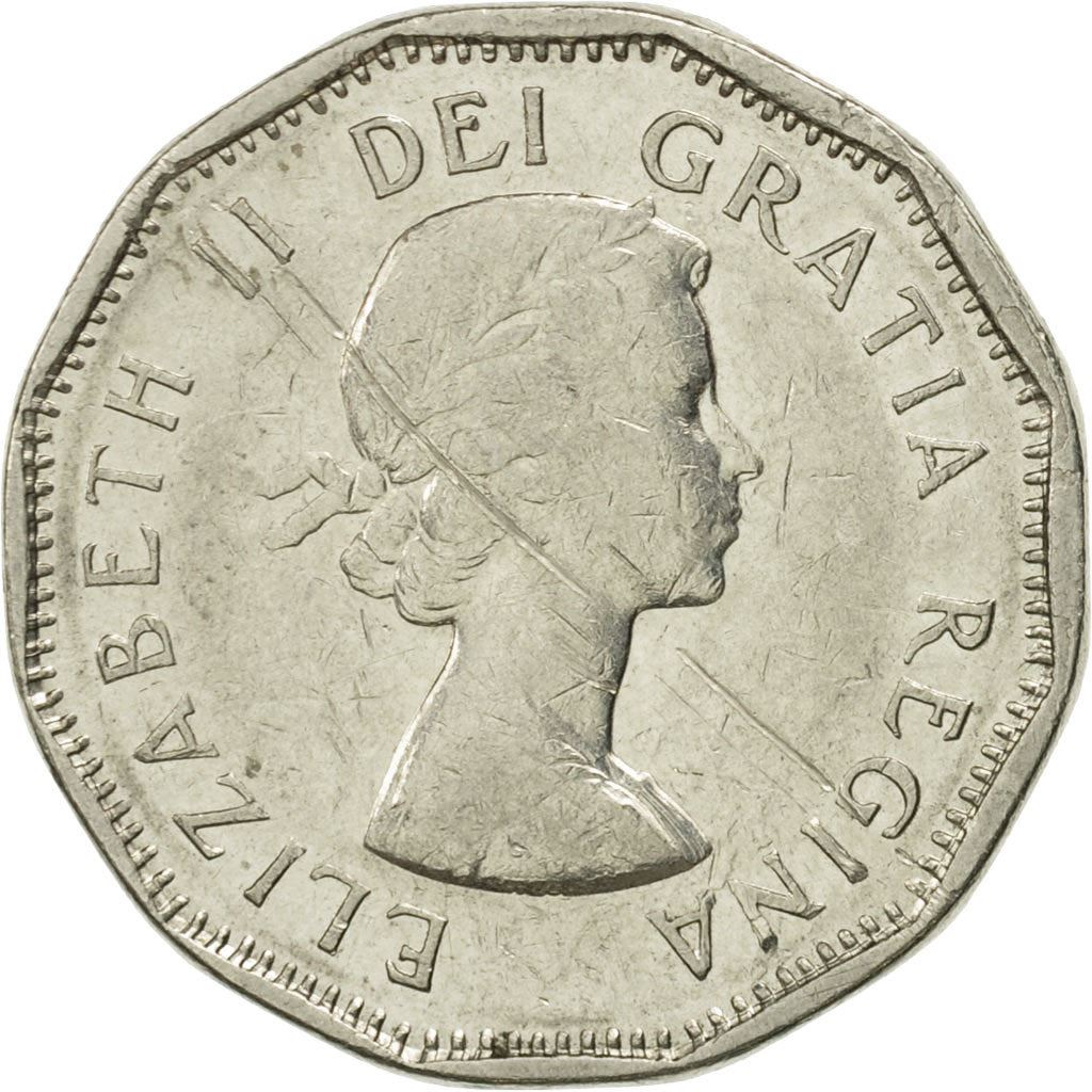 Canada | 5 Cents Coin | Nickel | 1st portrait | KM:50a | 1955-1962