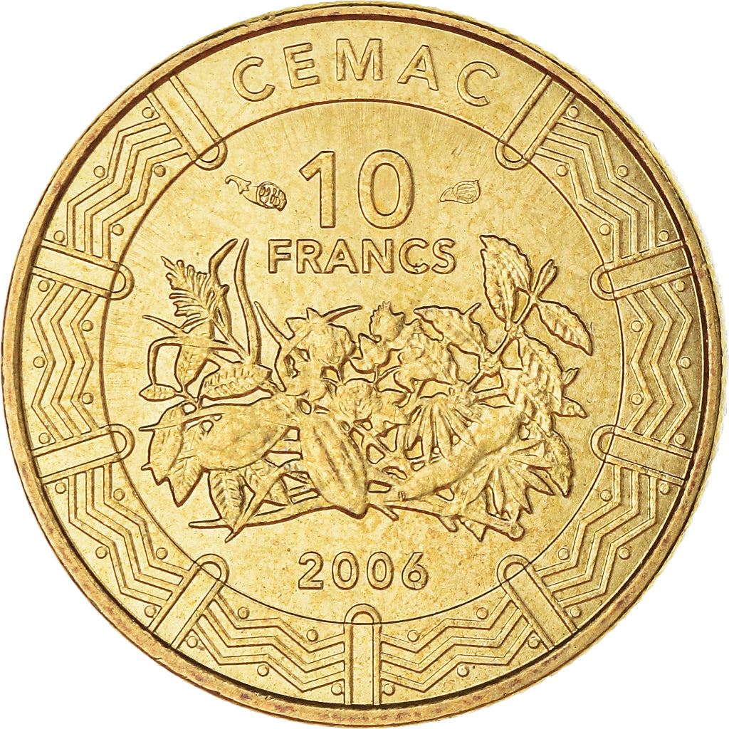 Central African States | 10 Francs Cfa Coin | Plants | Km:19 | 2006