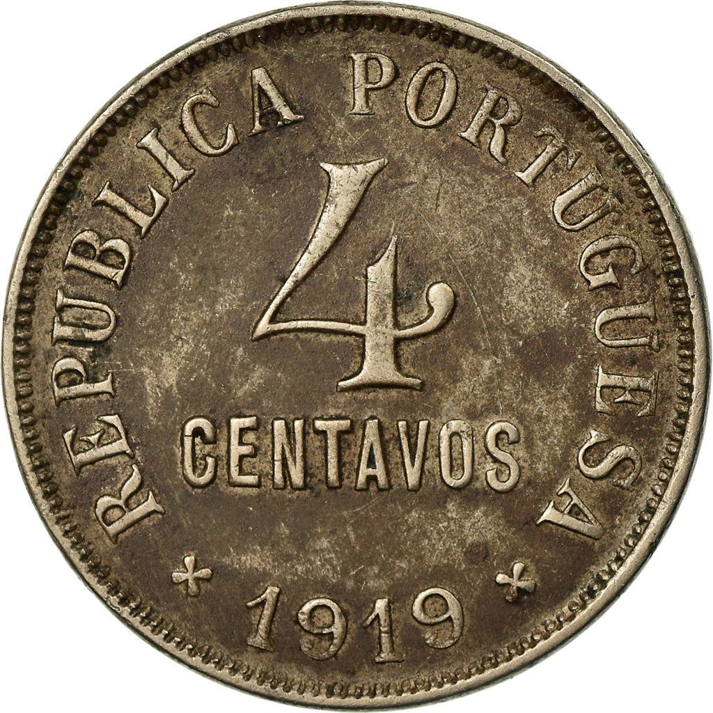 Portugal | Moeda de 4 Cêntimos | Cobre-Níquel | Km:566 | 1917 - 1919