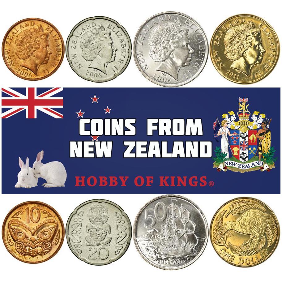New Zealand | 4 Myntsett | 10 20 50 Cent 1 Dollar | 2006 - 2022