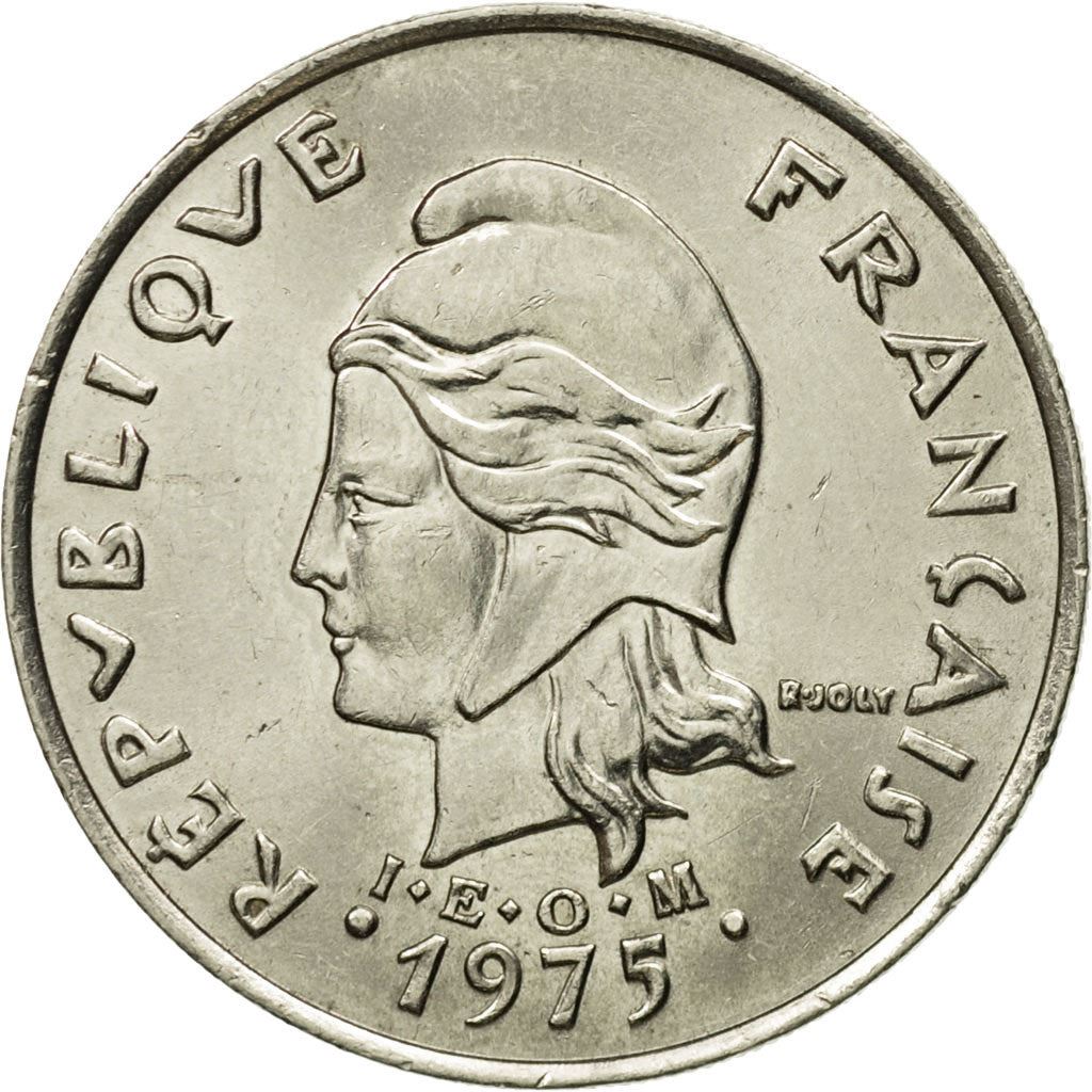 New Hebrides | 20 Francs Coin | Marianne | Native Mask | Snails | Km:3.2 | 1973 - 1982
