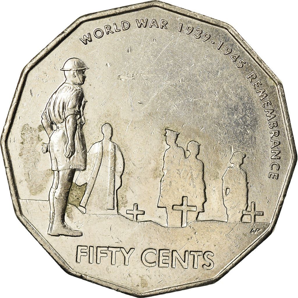 Australia | 50 Cents Coin | End of World War II | Km:746 | 2005