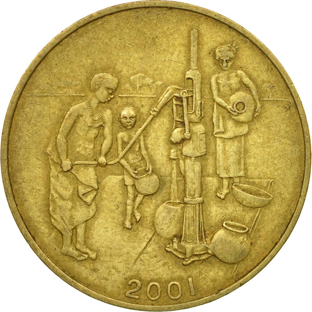 Western African States | 10 Francs Cfa Coin | Emblem of Central Bank | Water Pump | FAO | Km:10 | 1981 - 2024