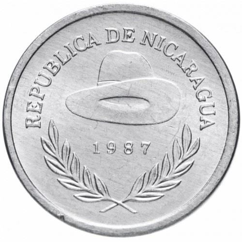 Nicaragua 5 Centavos Coin | Panama Hat | KM55 | 1987