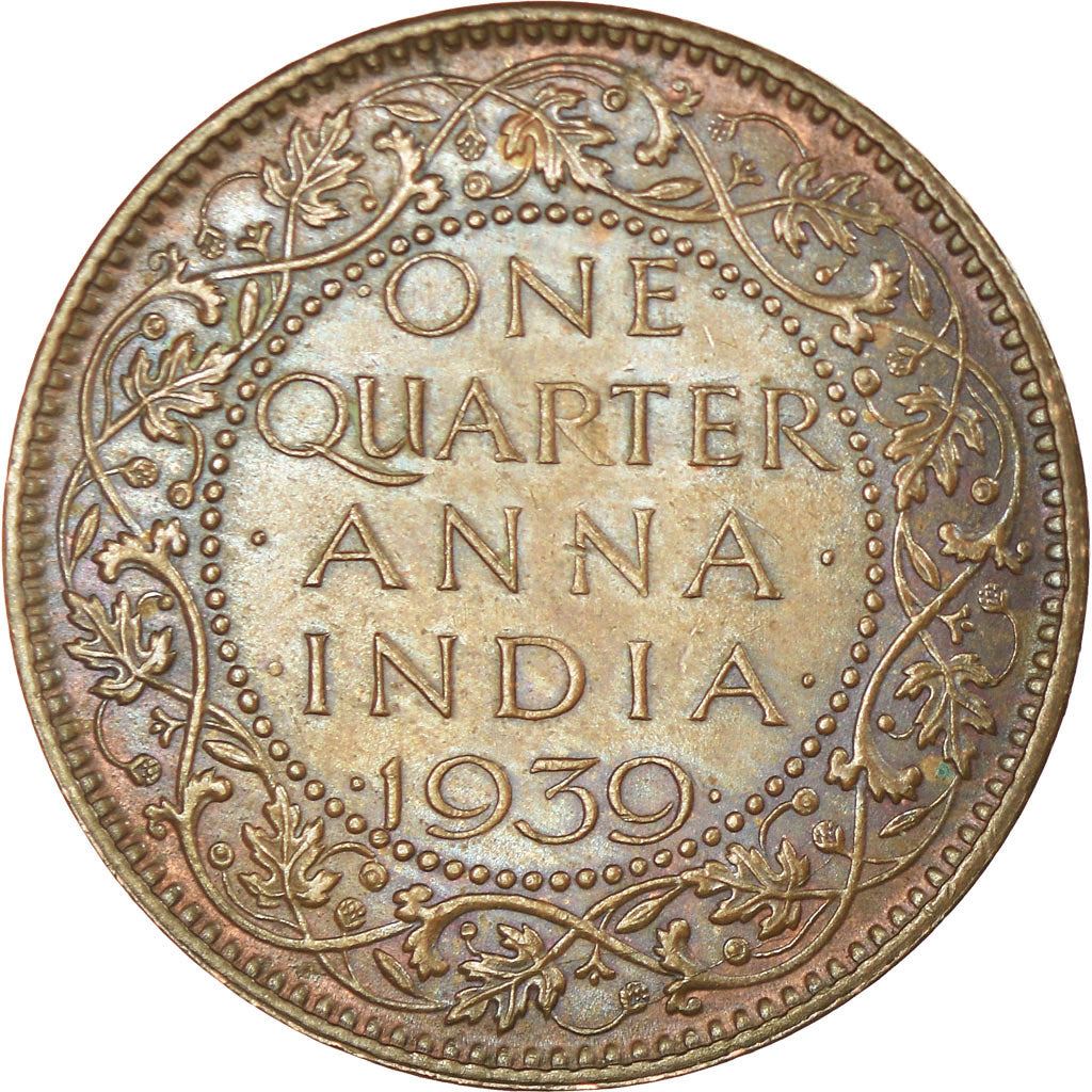 India - British | 1/4 Anna Coin | King George VI | Km:530 | 1938 - 1940