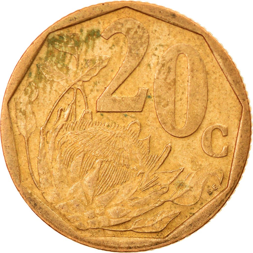 South Africa | 20 Cents Coin | Tswana Legend - AFERIKA BORWA | KM225 | 2000 - 2001