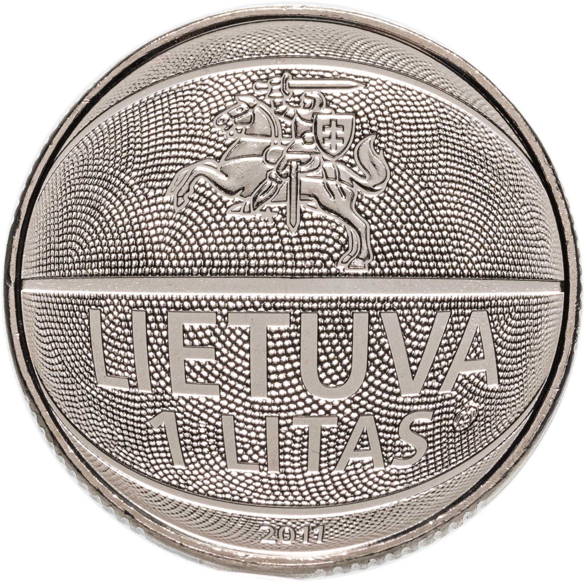 Lithuania | 1 Litas Coin | European Basketball Championship | KM:177 | 2011