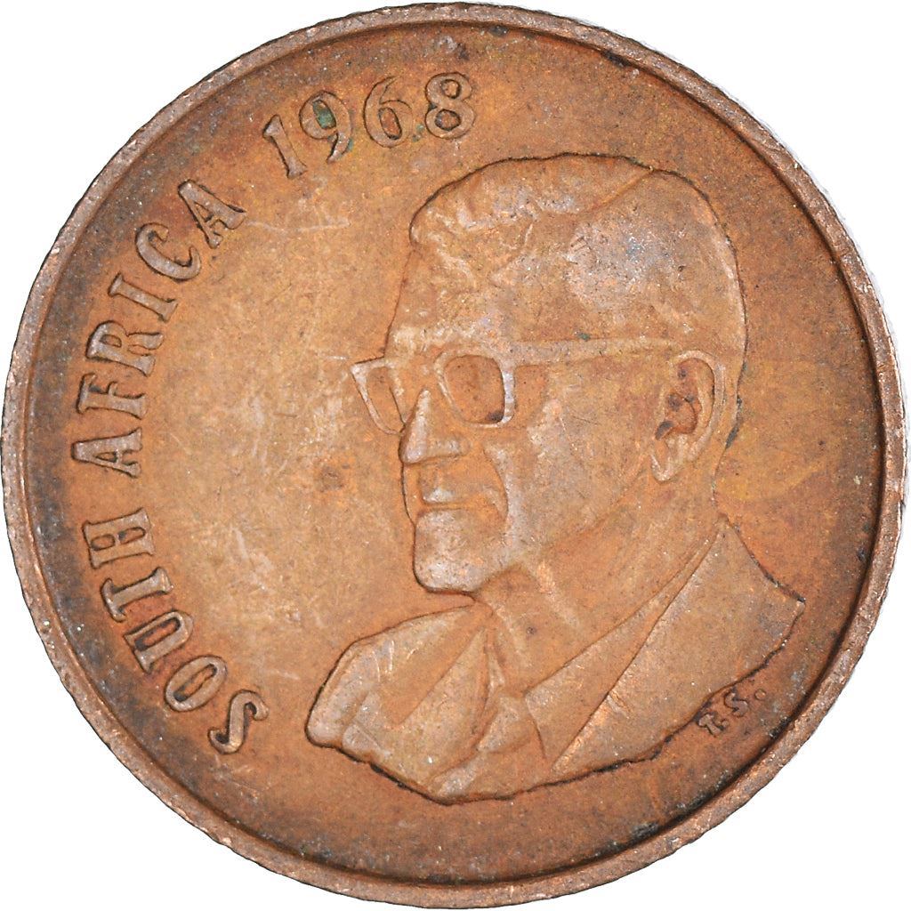 South Africa 2 Cents Coin | English Legend - SOUTH AFRICA | KM75.1 | 1968