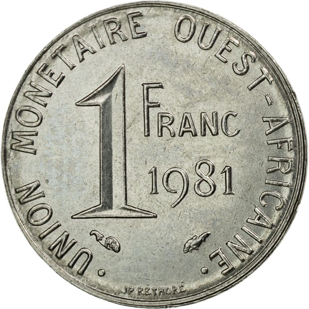Western African States | 1 Franc Cfa Coin | Emblem of Central Bank | Km:8 | 1976 - 2011