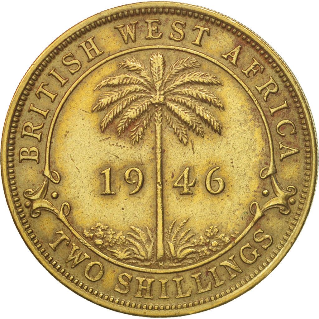 British West Africa | 2 Shillings Coin | Palm Tree | George VI | Km:24 | 1938 - 1947