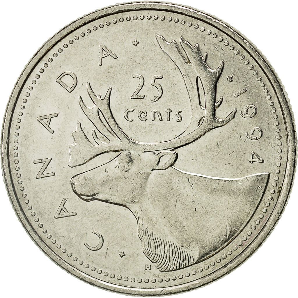 Canada | 25 Cents Coin | Nickel | 3rd portrait | KM:184 | 1990-2001