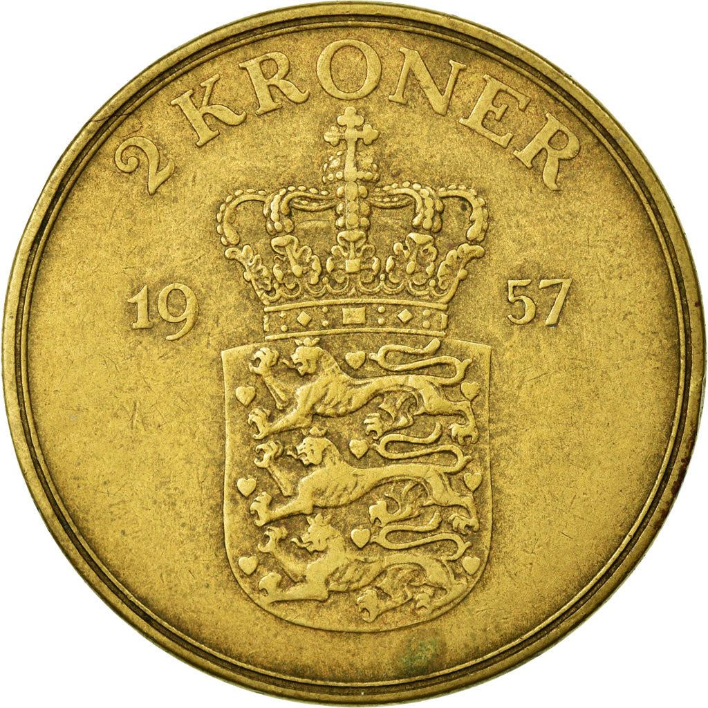 Denmark | 2 Kroner Coin | Frederik IX | Km:838 | 1947 - 1959