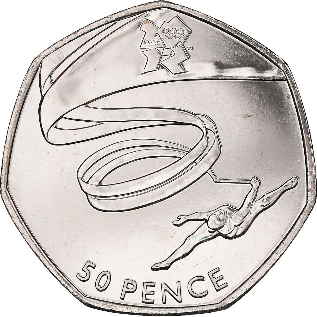 United Kingdom | 50 Pence Coin | Gymnastics | KM:1170 | 2011