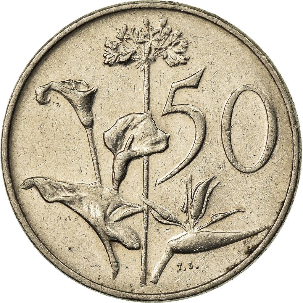 South Africa 50 Cents Coin | Jacobus J. Fouche | KM96 | 1976