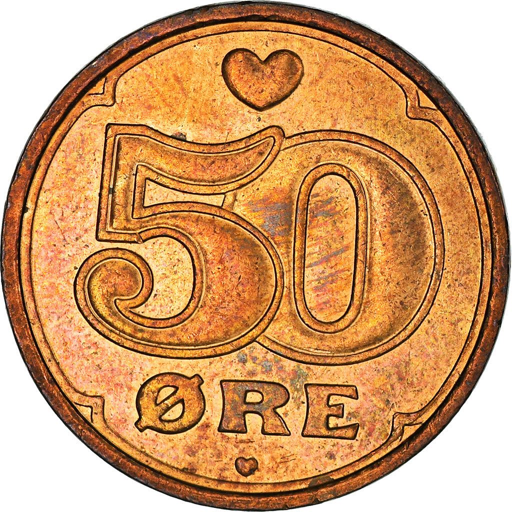Denmark | 50 Ore Coin | Crown | Km:866 | 1989 - 2023