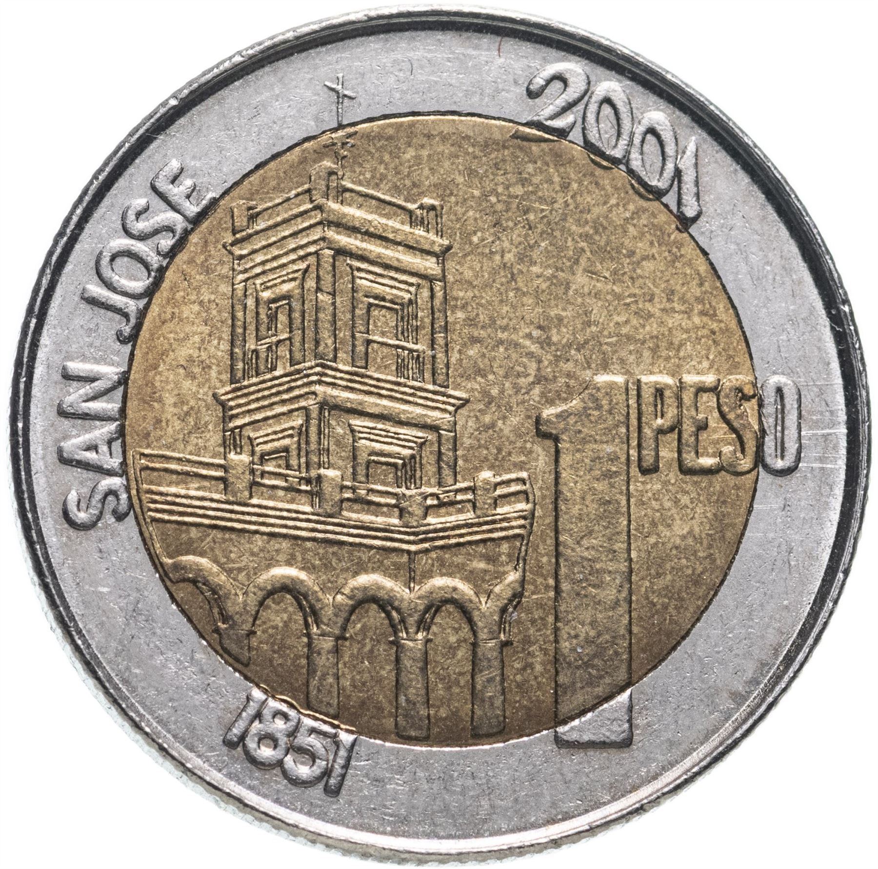 Argentina 1 Peso Coin | General Urquiza | 2001