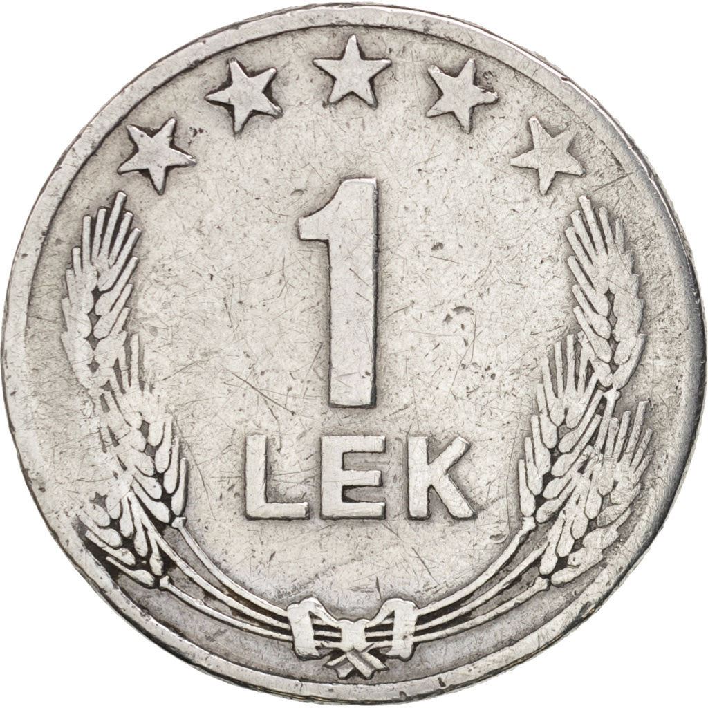 Albania | 1 Lek Coin | Aluminium | Coat of Arms | Double-Headed Eagle | Bird | Km:43 | 1964