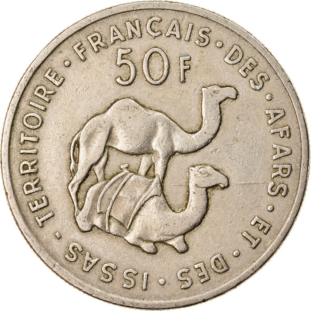 Afars and Issas | 50 Francs Coin | Marianne | Dromedary Camels | Km:18 | 1970 - 1975