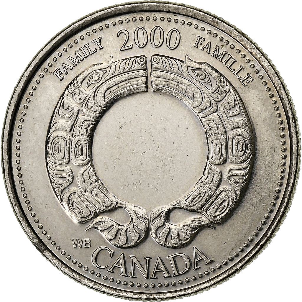 Canada | 25 Cents Coin | Family | Nickel | KM:375 | 2000