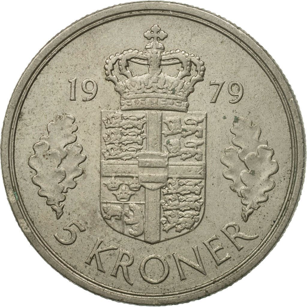 Denmark | 5 Kroner Coin | Margrethe II | Km:863 | 1973 - 1988