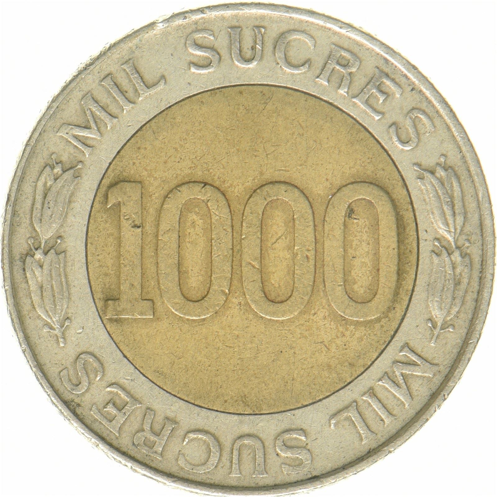 Ecuador | 1000 Sucres Coin | Eugenio Espejo | Bimetallic | KM:103 | 1997