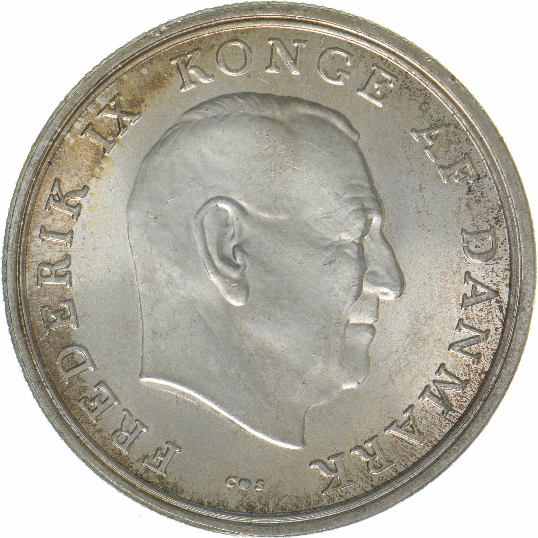 Denmark | 5 Kroner Coin | Silver | Wedding of Princess Anne Marie | KM:854 | 1964