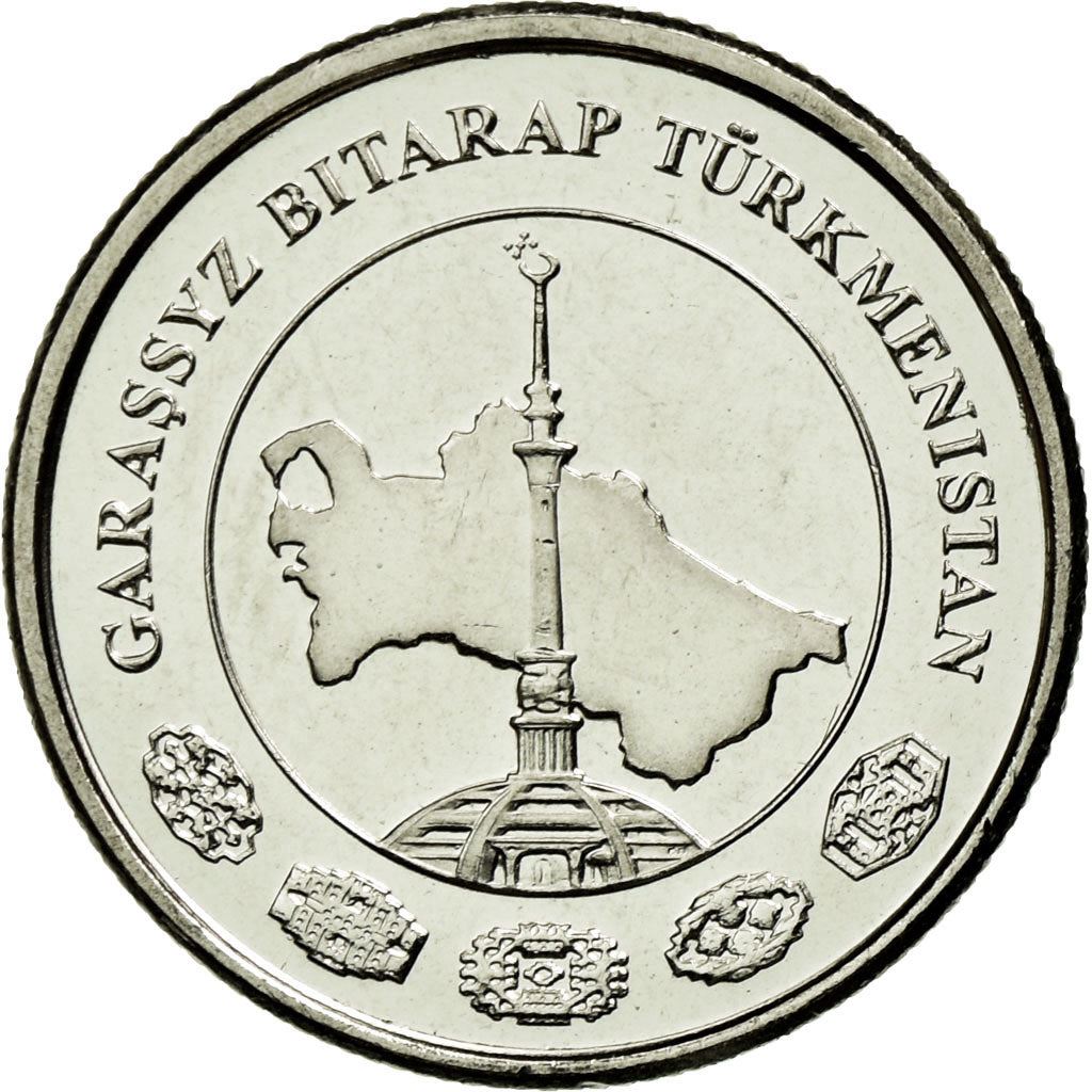 Turkmenistan 2 Tenne Coin | Independence Monument | KM96 | 2009