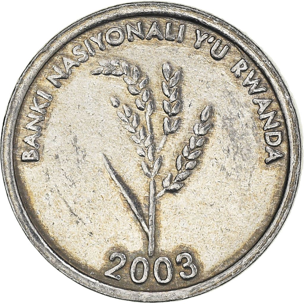 Rwanda | 1 Ifaranga Coin | Rice Plant | Km:22 | 2003
