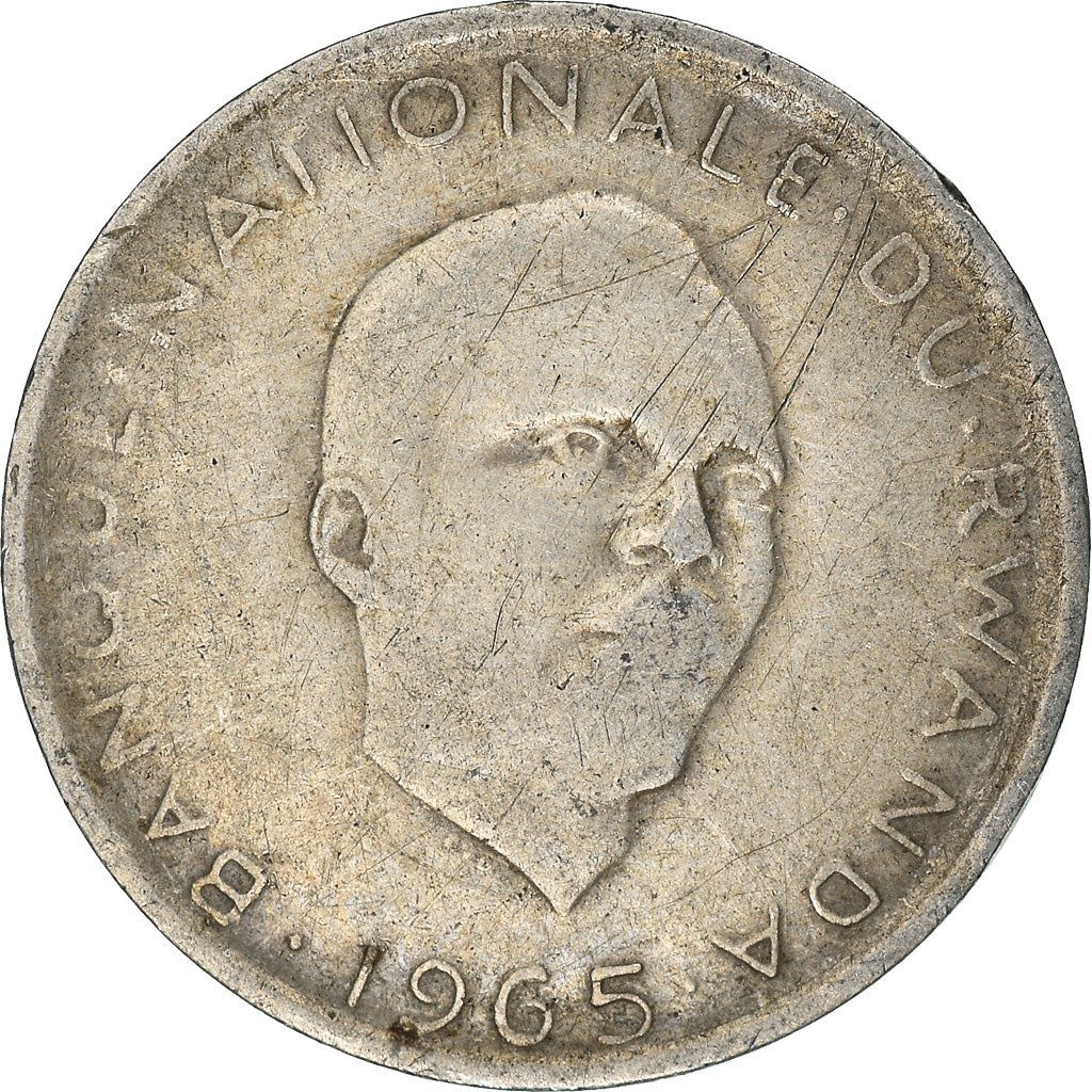 Rwanda | 1 Franc Coin | Grégoire Kayibanda | Km:5 | 1964 - 1965