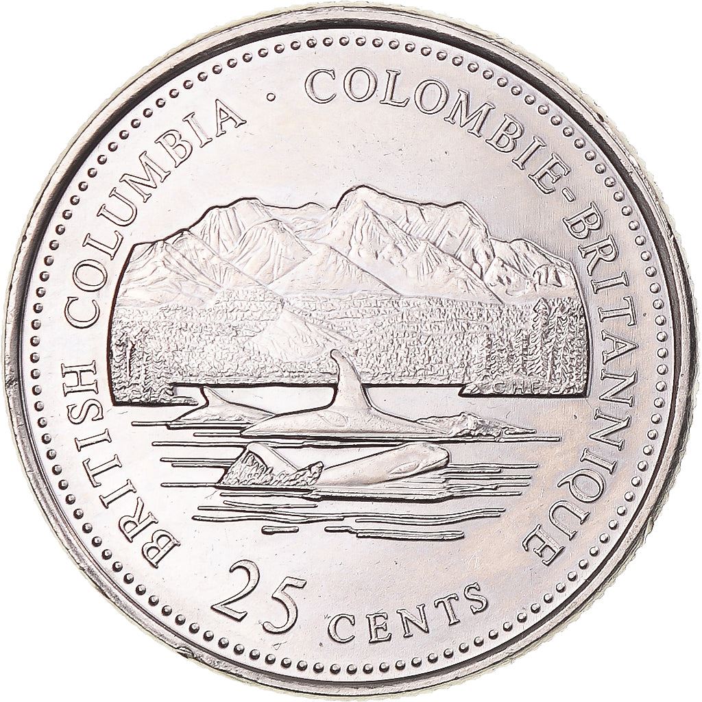 Canada | 25 Cents Coin | Nickel | British Columbia | KM:232 | 1992