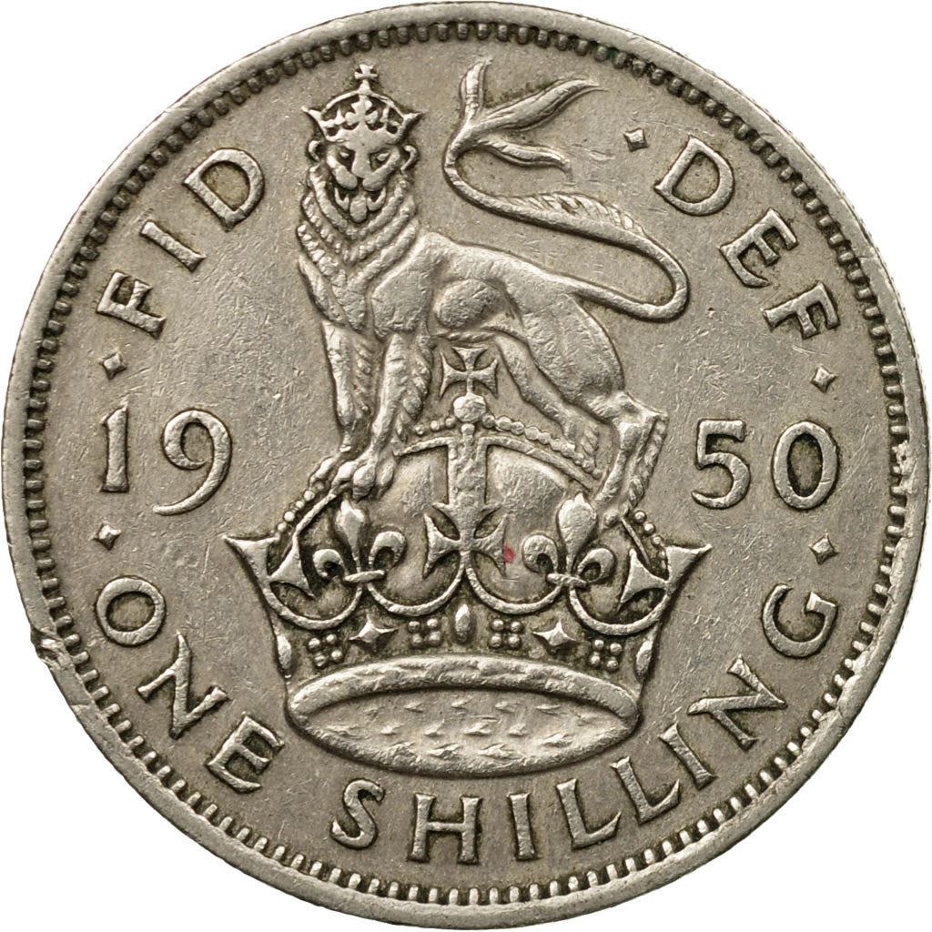 United Kingdom | 1 Shilling Coin | George VI | Km:876 | 1949 - 1952