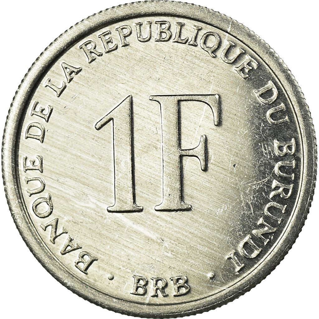 Burundi | 1 Franc Coin | National arms | Km:19 | 1976 - 2022