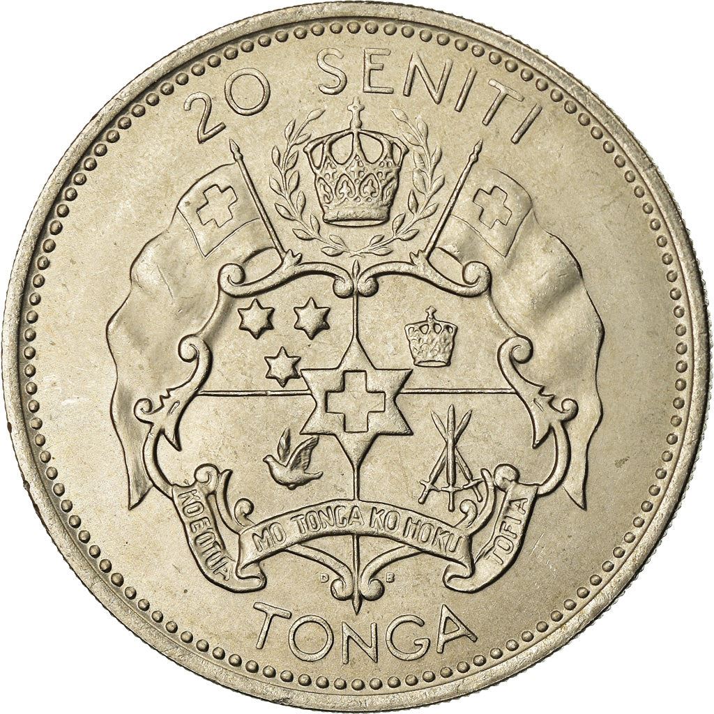 Tonga | Moneta da 20 Seniti | Re Tupou IV | Stella | KM:31 | 1968 - 1974