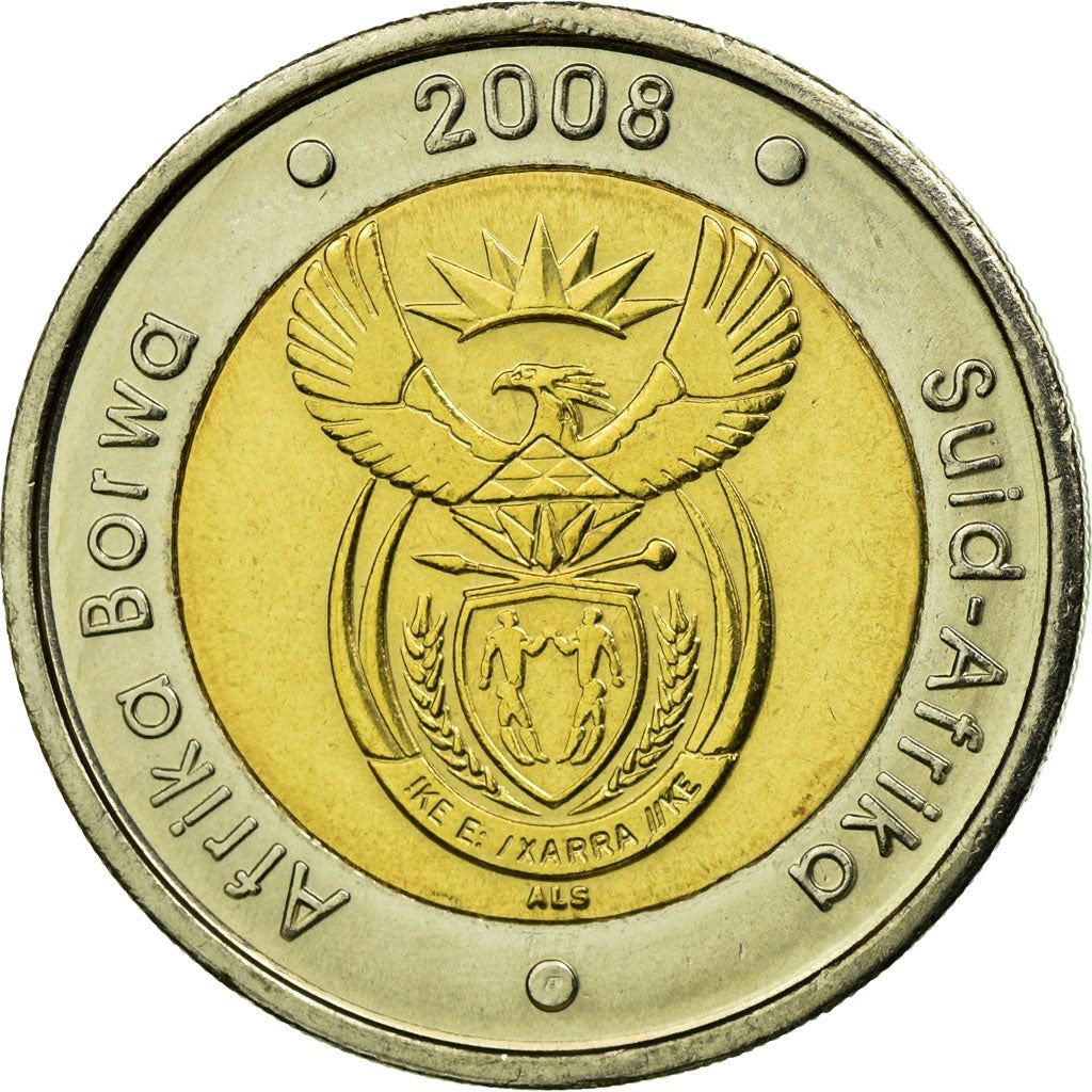 South Africa | 5 Rand Coin | Animals | Wildebeest | Gnu | Km:446 | 2008