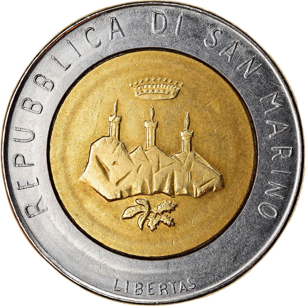 San Marino | 500 Lire Coin | Man with Computer | Km:195 | 1986