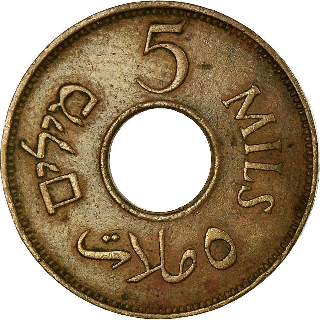 Palestine | 5 Mils Coin | Bronze | KM:3a | 1942-1944