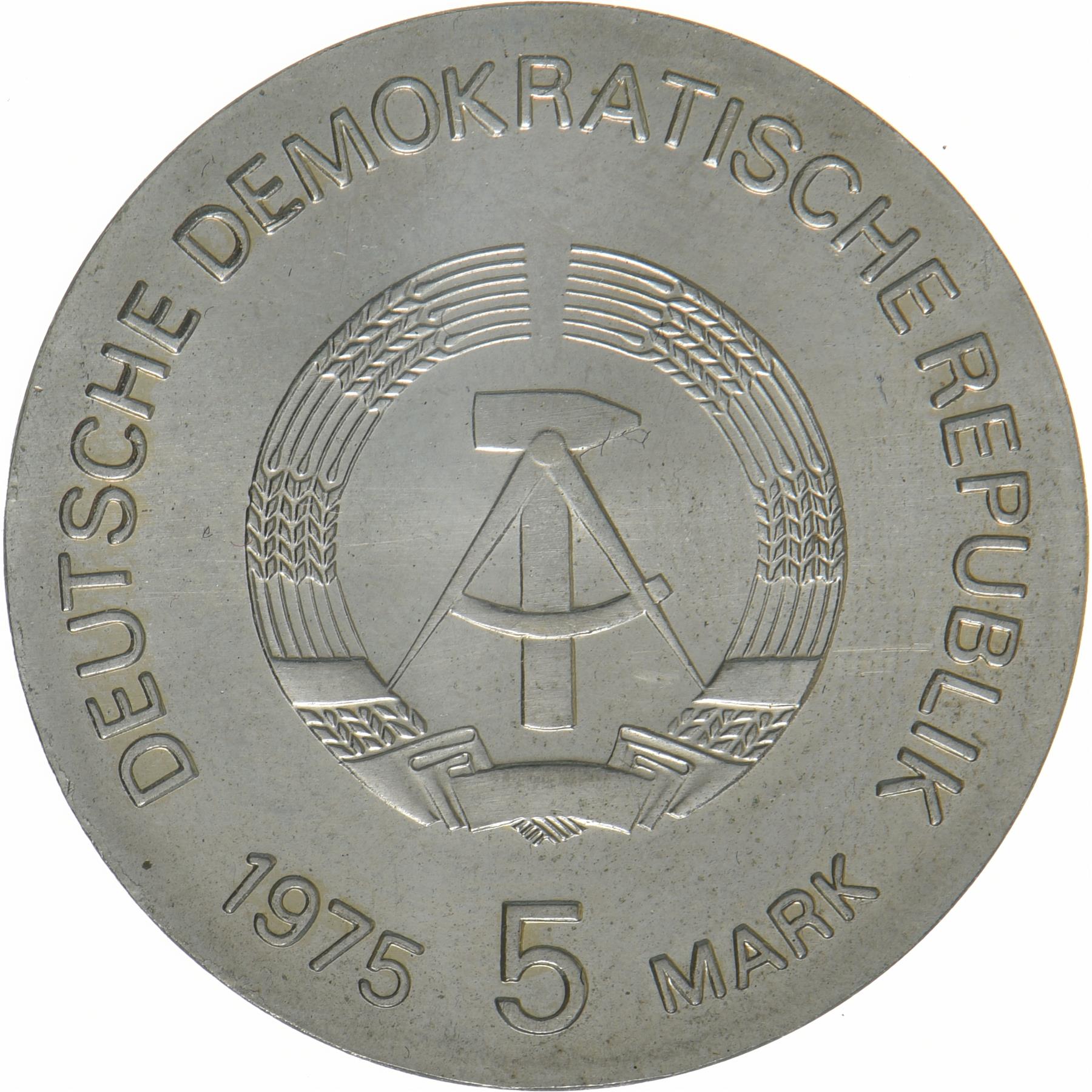 Deutsche Demokratische Republik | 5-Mark-Münze | Internationales Jahr der Frau | KM:55 | 1975