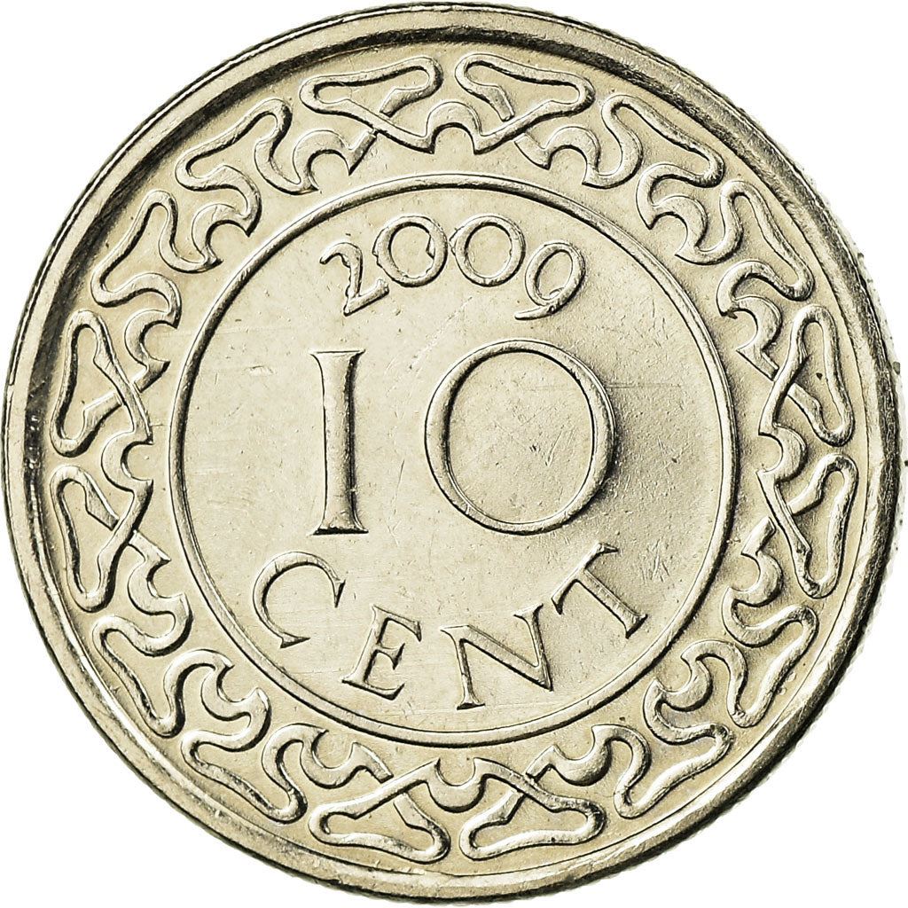 Suriname | 10 Cents Coin | Wreath | Natives | Km:13A | 1987 - 2021
