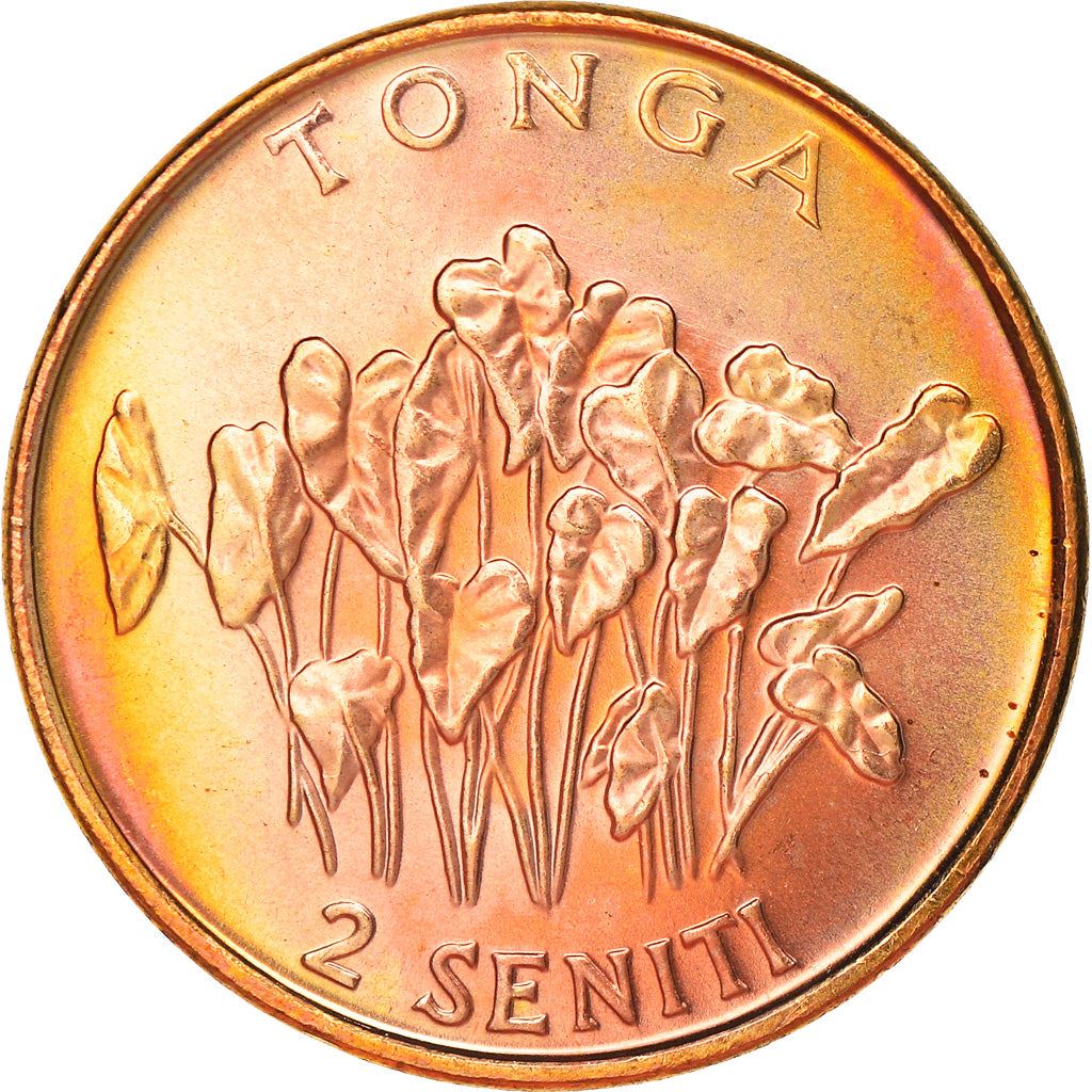 Tonga | 2 Seniti Coin | Taro Plant | FAO | Km:67A | 2002 - 2005