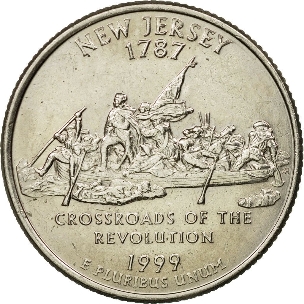 United States | 1/4 Dollar Coin | New Jersey | Km:295 | 1999