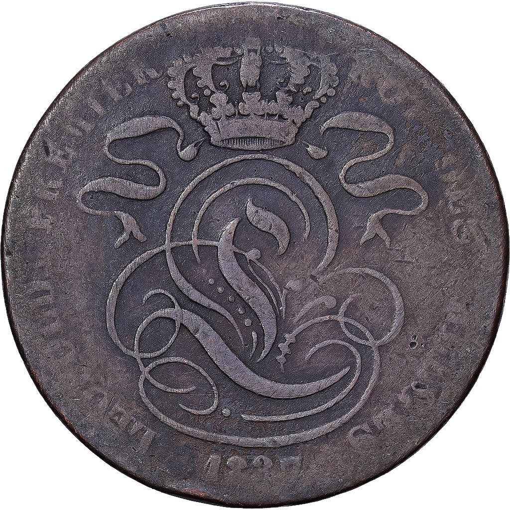 Belgium | 5 Centimes Coin | Cat or feline | Léopold I | Copper | KM:5.1 | 1833-1860
