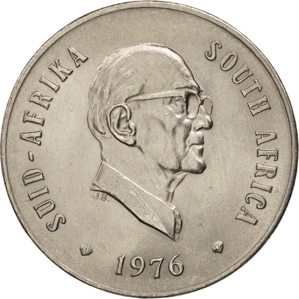Sør-Afrika | 20 Cents Mynt | Jacobus J. Fouche | KM95 | 1976