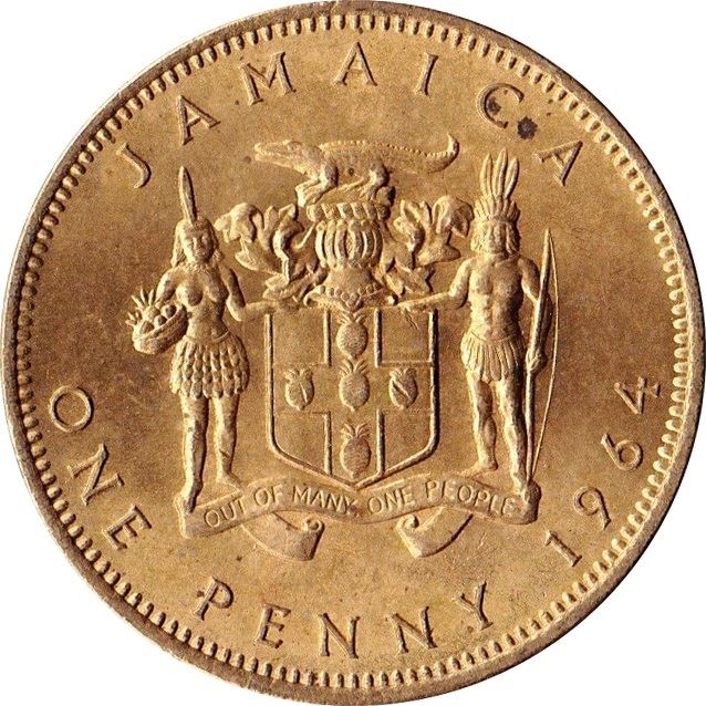Jamaica Coin | 1 Penny Coin | Queen Elizabeth II | KM39 | 1964 - 1967